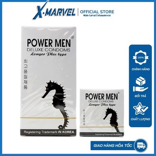 Bao cao su gân gai - trị xuất tinh sớm - kéo dài thời gian quan hệ -hộp 12 chiếc- Bao cao su Power Men xám hộp 12 chiếc
