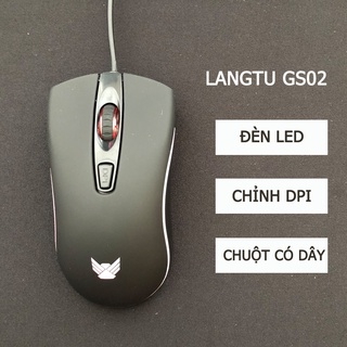 Chuột máy tính có dây LangTu GS02, đèn led RGB, chỉnh DPI, thiết kế nhỏ gọn tiện lợi