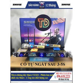 Micro Shure UGX21 Loại 1 CÓ TỰ NGẮT SAU 3-5s