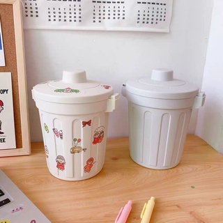 Thùng rác để bàn mini kiêm lọ bút trang trí bàn học tiện lợi