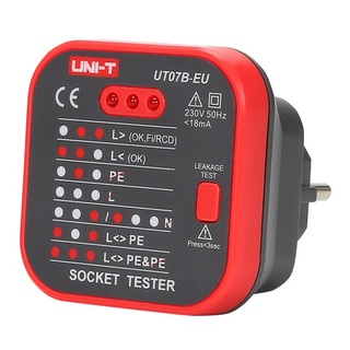 Thiết bị kiểm tra ổ cắm điện UNI-T UT07B-EU (230V, <18mA)
