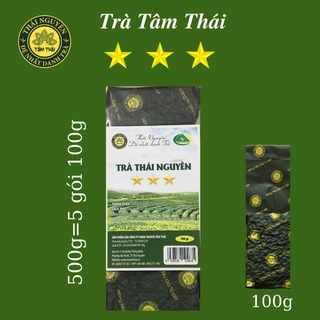 Chè Thái Nguyên Móc câu 500g (5 gói 100g) Trà Tâm Thái 3 Sao Trà Xanh Thái Nguyên Móc Câu 500g