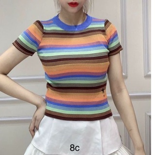 Áo len kẻ ngang thêu ong hàng QC