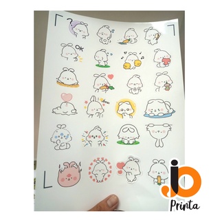 [NOWSHIP] Decal sticker dán chống nước Thỏ Angora siêu cute (full) [500đ/con]