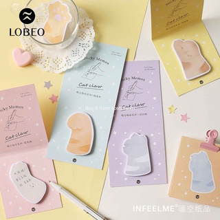 [LỖ STORE] Giấy nhớ tay mèo dễ thương 30 tờ