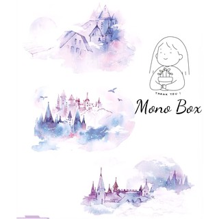 [Chiết] Washi Tape 35x8.5cm băng dính trang trí, băng keo washitape họa tiết lâu đài cổ tích Mono_box 00706