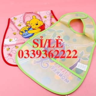 [ HAIANHSHOP ] Yếm ăn chống thấm có máng in hình ngộ nghĩnh