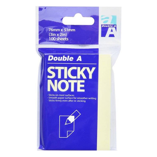 Giấy note vàng 3x2 Double A (76mm x 51mm)