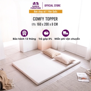 Nệm Tăng Tiện Nghi Comfy Topper Hàn Quốc 160x200x8cm - Tấm làm mát và tăng độ êm cho nệm