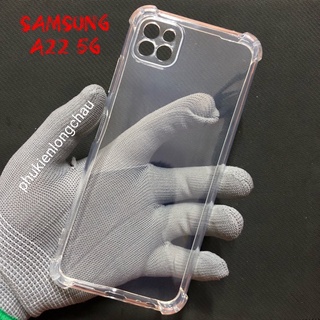 Ốp Lưng Samsung A22 5G Dẻo Trong Suốt Chống Sốc Có Gù Bảo Vệ 4 Gốc