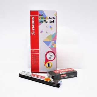 Hộp 10 bút chì bấm STABILO COM4pencil 0.5mm (xanh) + tuýp ruột PC3206R24-2B + tẩy ExamGrade ER196E (MP6635/10R+-BU)