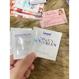 [sample 1,5ml] Kem chống nắng trong suốt Supergoop! Unseen Sunscreen Broad Spectrum SPF 40
