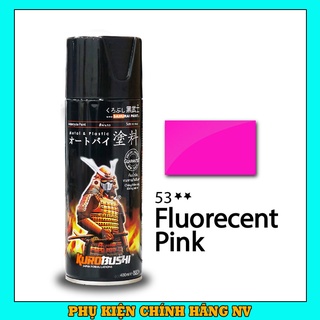 Sơn Samurai màu hồng huỳnh quang 53 chính hãng, sơn xịt dàn áo xe máy chịu nhiệt, chống nứt nẻ, kháng xăng