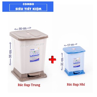 Thùng Rác Đạp Trung + Rác Nhí --> COMBO