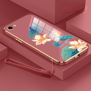 ốp lưng oppo f1s a83 a57 ốp điện thoại oppo f1s a83 a57 Ốp Điện Thoại TPU Dẻo Mạ Màu Họa Tiết Hoa Sen Sang Trọng