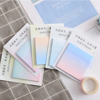 [Mã LIFEB04ALL giảm 10% tối đa 15K đơn 0Đ] Giấy ghi chú, giấy note hình vuông màu Gradient xinh xắn tiện lợi