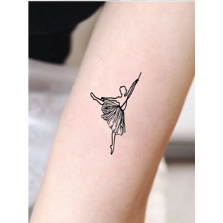Hình xăm vũ công ba lê g13. Xăm dán tatoo tạm thời size < 10x6cm