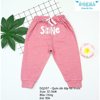 Dokma - Quần dài nỉ da cá đáp túi trước BT+BG (12-36m)