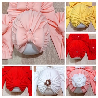 Mũ nón turban cho bé gái 0-1 tuổi, nón turban nơ cho bé gái