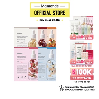 Bộ 5 mặt nạ giấy dưỡng da chiết xuất từ các loài hoa Mamonde Sheet Mask Flower Power 5 Day Sampler (25MLx5)