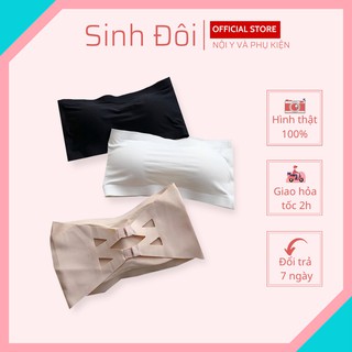 Áo ống nữ croptop cúp ngực gài sau có đệm mút chất su không lộ đường may mềm mịn co giãn thoáng mát