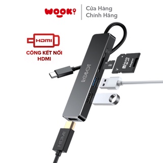 HUB USB-C Chuyển Đổi Đa Năng 5 In 1 ROBOT HT240S Type-C To USB 3.0/HDMI/PD/SD/TF