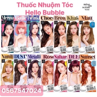 [Mã COSDAY giảm 8% đơn 150K] [ BLACKPINK ] Thuốc Nhuộm Tóc Dạng Bọt Hello Bubble Foam Mise en Scene Hàn Quốc .