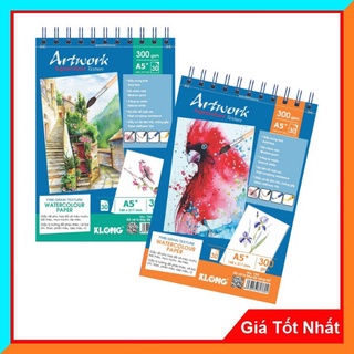 Sổ Vẽ Màu Nước, Sổ Vẽ Lò Xo A5 300GSM - 30 tờ KLong MS 780