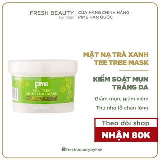 Mặt nạ dẻo trà xanh giảm viêm mụn, hút và kiềm dầu, se lỗ chân lông, sáng da, ngăn ngừa lão hóa  PIME tea tree mask 25g