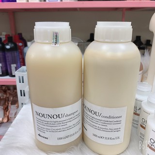 Dầu gội xả Davines Nounou – 1000ml, nuôi dưỡng, phục hồi hư tổn cho mái tóc dày bóng mượt hơn
