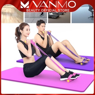 Dây kháng lực tập gym đàn hồi 4 ống dụng cụ tập cơ bụng tại nhà