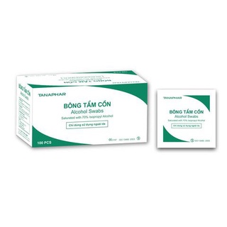 [ĐẠI LÝ]  Hộp 100 Miếng Gạc Tẩm Cồn Sát Khuẩn, Bông Tẩm Cồn Y Tế Tiệt Trùng Sát Trùng, Cồn Khô Alcohol Pads TA