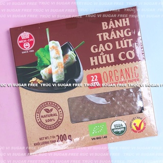 Bánh tráng Gạo Lứt Hữu Cơ eat clean Bích Chi hộp 200gr