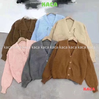 Áo Khoác len Cardigan gạo Dài Tay Dễ Thương Học Sinh/ Áo Len Dài Tay kaca