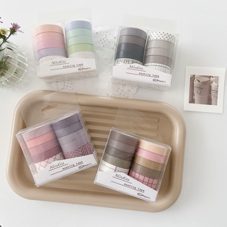 SET HỘP 10 CUỘN WASHI TAPE TRANG TRÍ SỔ TAY BULLET JOURNAL PLANNER TAKE NOTES