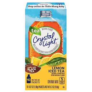 Hộp 10 gói bột trái cây Crystal light vị trà chanh dành cho người ăn kiêng