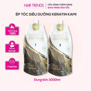 (CHÍNH HÃNG) Thuốc duỗi tóc siêu dưỡng keratin KAMI-thuốc ép tóc phục hồi tại nhà và cho salon tóc (Size lớn)