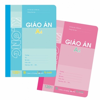 Sổ giáo án dòng kẻ ngang khổ A4 Klong 120 trang  MS 313