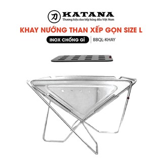 Khay nướng than chống gỉ xếp gọn - Size L