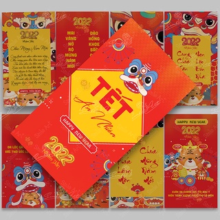 [SANG TRỌNG - ĐỘC - ĐẸP] Combo 9 Tem, Thiệp tết, chúc mừng năm mới 2022 (MUA NHIỀU GIÁ TỐT) IN THEO YÊU CẦU