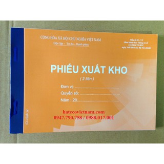 Phiếu Xuất kho 2 liên 100 tờ A5 LOẠI 1 (Không cần dùng giấy than)