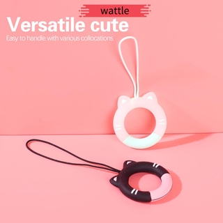 Dây đeo mặt vòng silicon mềm chống thất lạc chống bẩn gắn điện thoại di động/USB/hộp sạc tai nghe nhiều màu tùy chọn