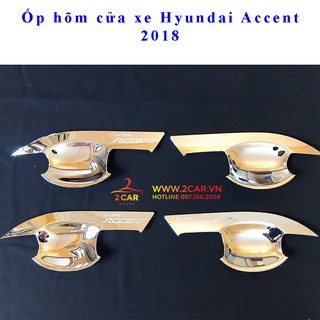 Ốp hõm cửa xe Hyundai Accent 2018- 2020- 2021, mạ crom cao cấp