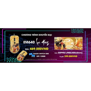 [Mã SKAMSALE03 giảm 10% đơn 200k] Chuột EM640 Lạc Hồng được tặng ngay 01 pad EMP903 – Lạc Hồng