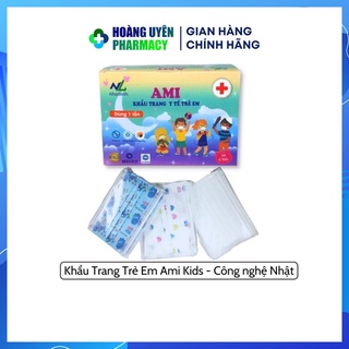 ✅ Khẩu trang trẻ em Ami Kids kháng khuẩn - Hộp 50 cái