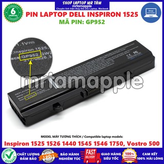 Pin Laptop DELL INSPIRON 1525 - 6 CELL - Inspiron 1525 1526 1440 1545 1546 1750