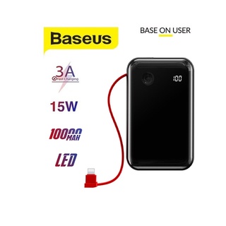 Pin dự phòng 3A/15W Baseus Mini S Digital kèm dây Lightning đèn Led hiển thị mức pin dung lượng 10000mAh