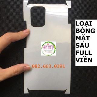 Dán PPF Samsung S10 Lite dành cho màn hình, mặt lưng, full lưng viền siêu bảo vệ loại bóng, nhám