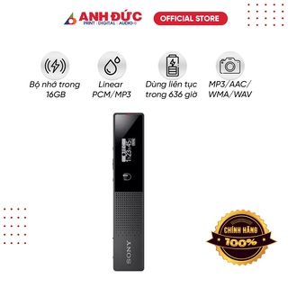 [Mã ELHACE giảm 4% đơn 300K] Máy ghi âm Sony ICD-TX660 chính hãng, pin sử dụng 636 giờ, bảo hành 12 tháng bởi Sony