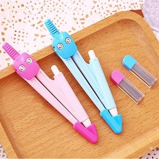Bộ compa học sinh chì kim Deli 8622, compass kim loại kèm bút chì gỗ 0321 - Dụng cụ học tập dành cho học sinh, sinh viên